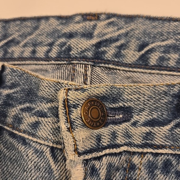 VTG 1997 Gap 1969 Men 31x32 Blue High Rise Tapered Jeans 7in Leg 90s USA Loose - Picture 9 of 12